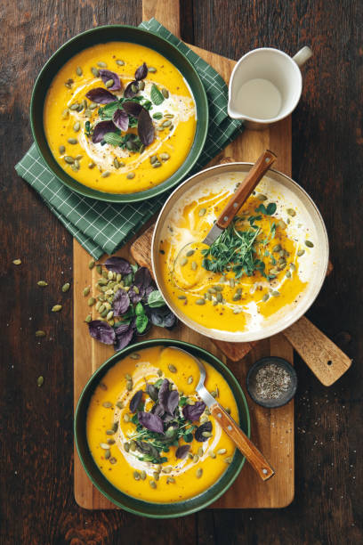 Soupe colorée riches en nutriments