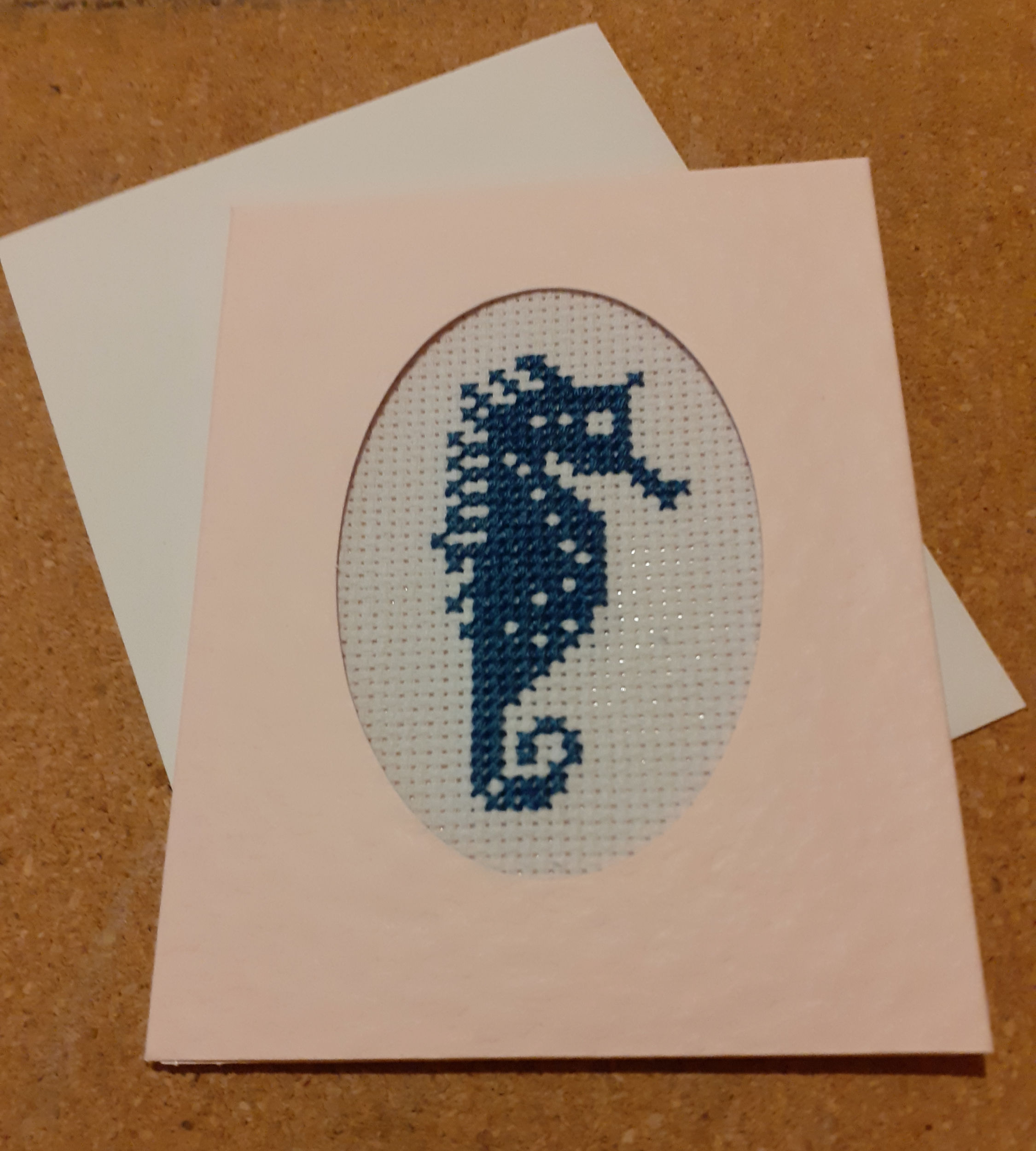 Small seahorse card