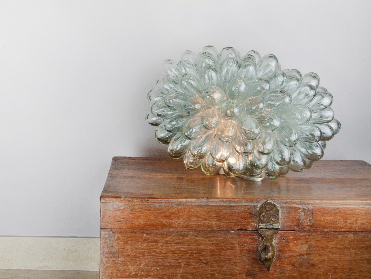 Lampe en verre soufflé