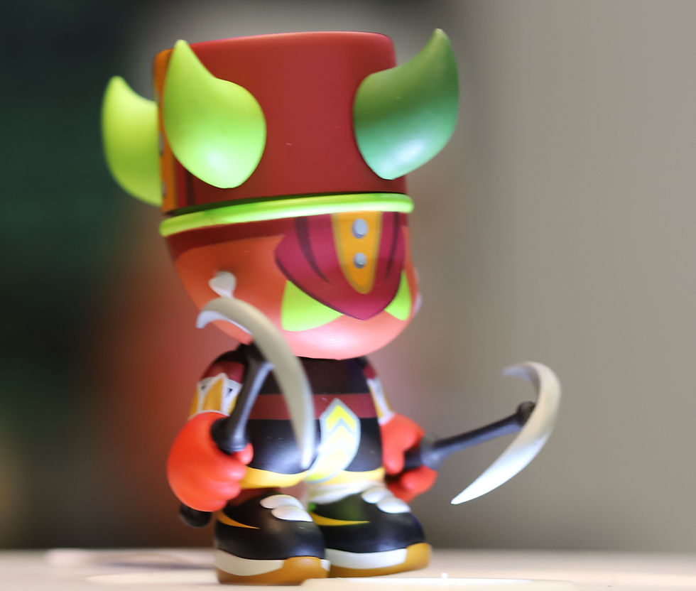 Thumbnail: Super Plastic Kranky Cans Red Warrior Chase Variant Figure