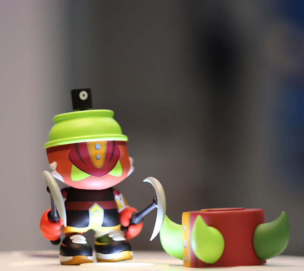 Thumbnail: Super Plastic Kranky Cans Red Warrior Chase Variant Figure