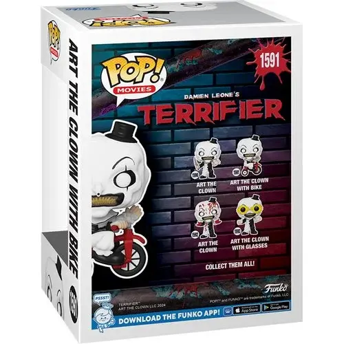 Thumbnail: Terrifier Art the Clown with Bike Funko Pop! Vinyl Figure #1591