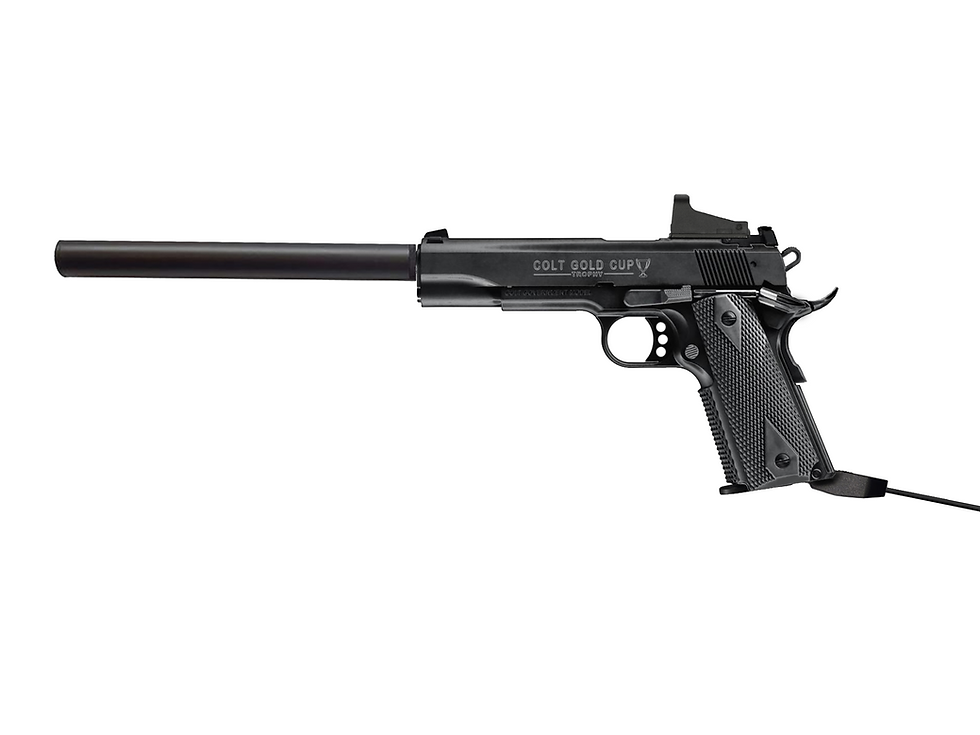 Thumbnail: Walther Colt 1911 .22 Gold Cup Long Barrel Pistol