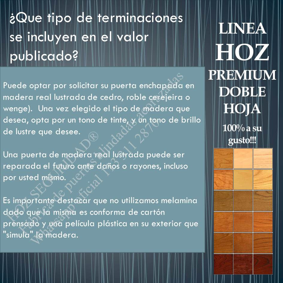 Miniatura: Tonos de lustre a elección. Acabado brillante sobre madera natural con terminación lisa.
