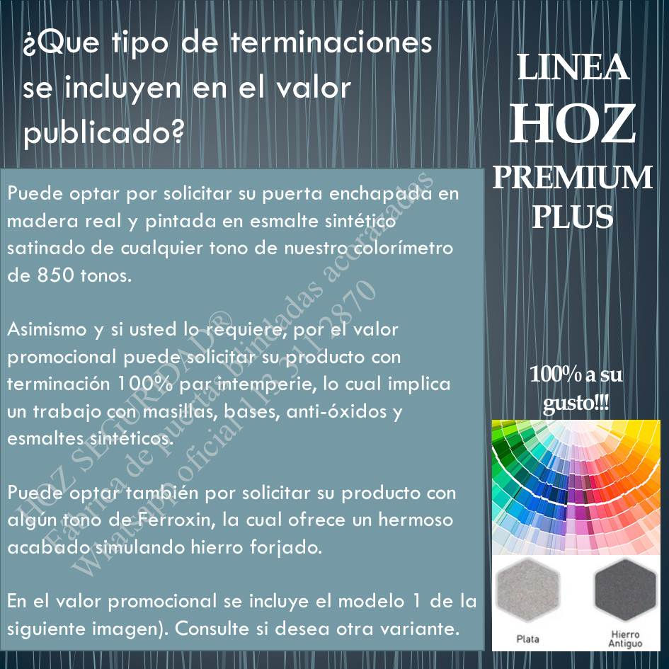 Miniatura: Color a elección del cliente. Pintura horneada combinada con perfiles de aluminio en el diseño exterior.