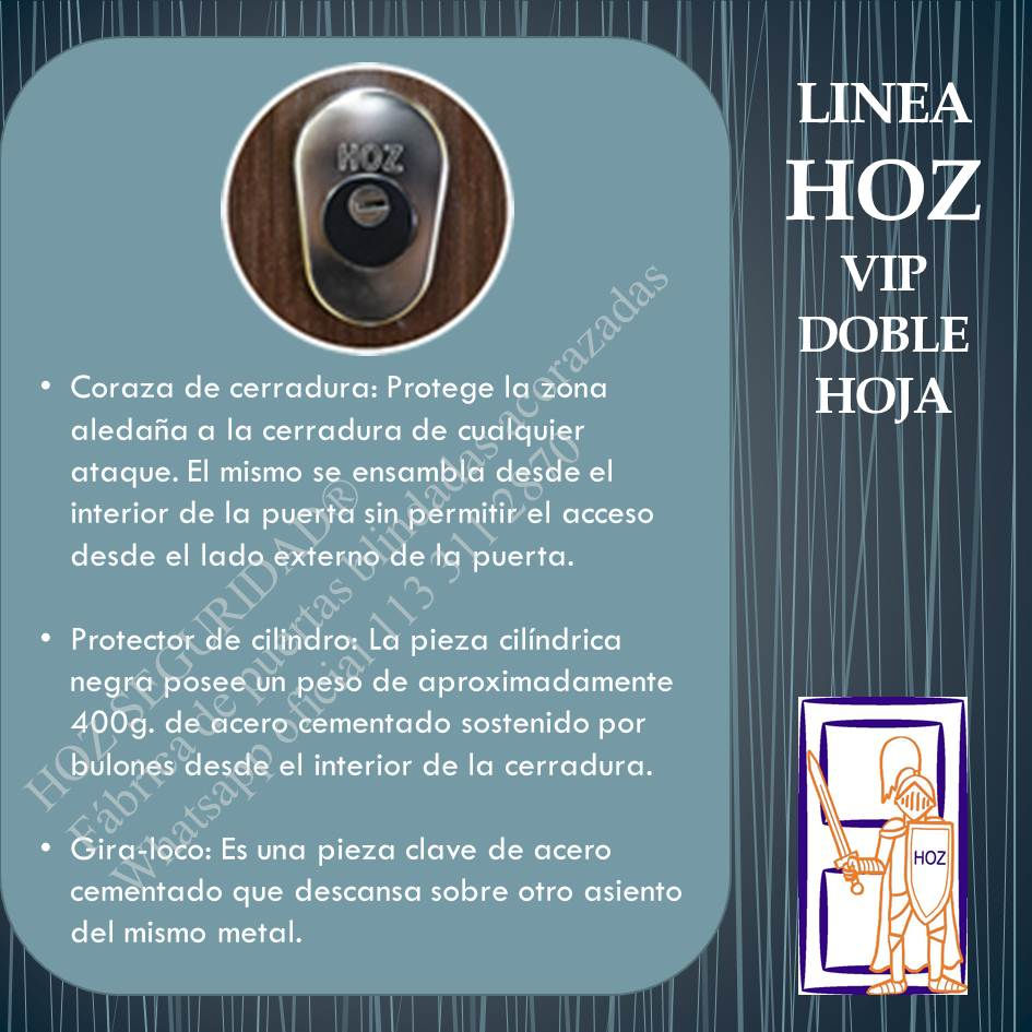 Miniatura: Cerraduras independientes por hoja. Protección anti-taladro con acero cementado real.