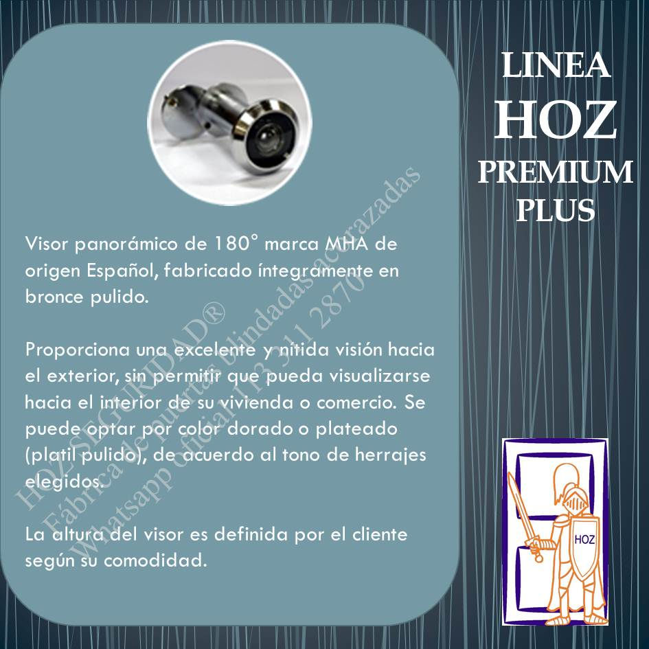 Miniatura: Visor panorámico blindado de 180°. Observación segura sin debilitar la estructura de la puerta.