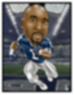 Illustrated caricature of a sports fan with a team jersey – Custom sports-themed caricatur