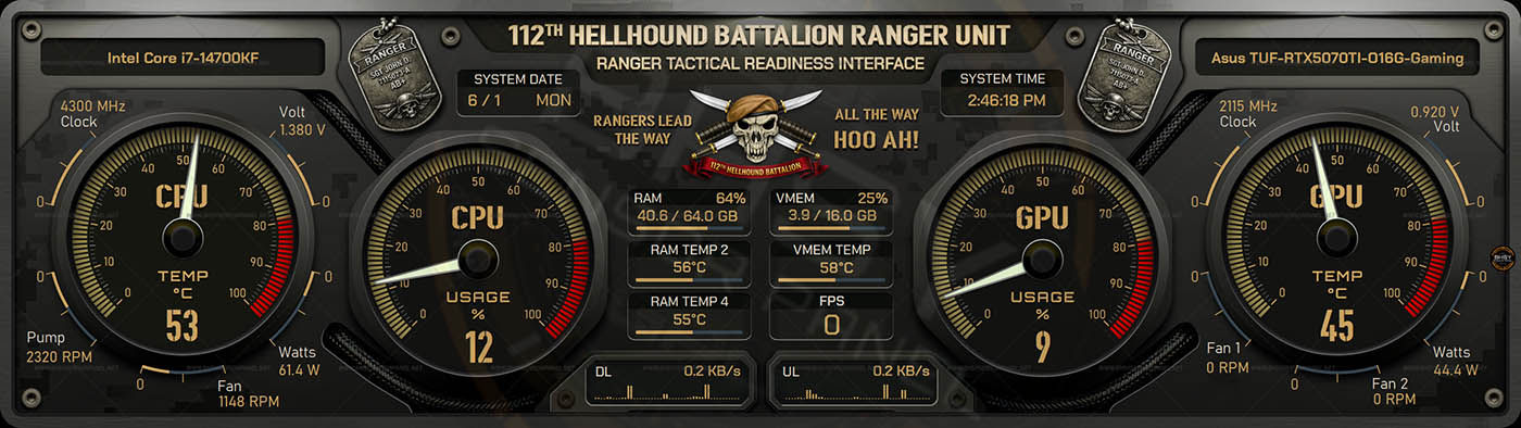 80-Ranger Tactical Readiness Interface (Dark) - 2560x720