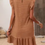 Thumbnail: Casual Ruched Crew Neck Dress