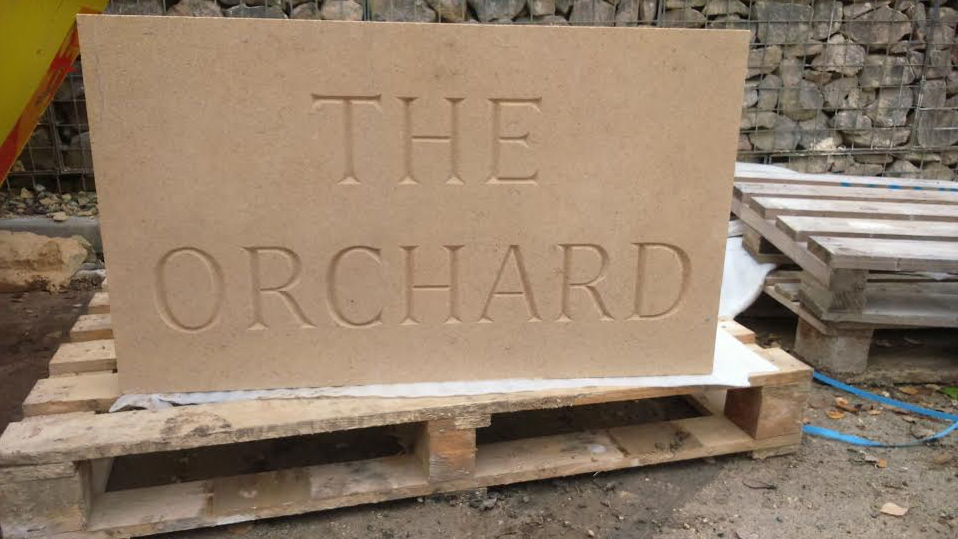 Letter carving by Stonemason in South West England