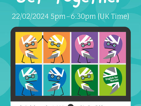 English for Nurses Stammtisch on 22nd February 2024: Free Zoom Meetings for Nurses, Midwives and Other Healthcare Professionals