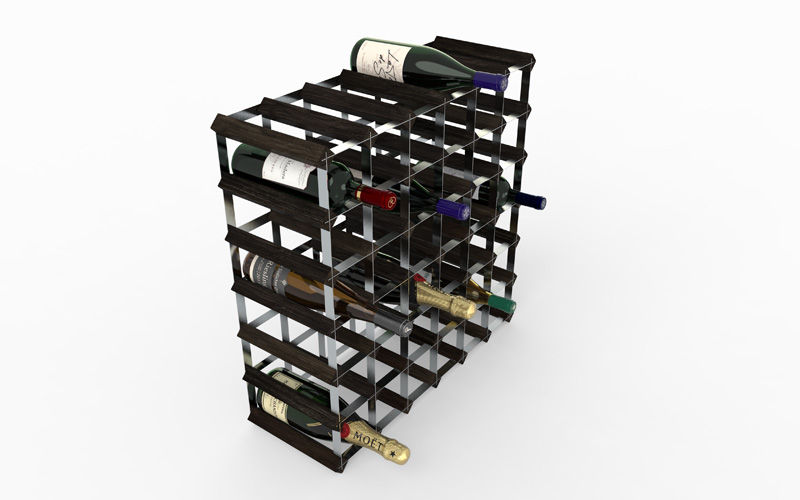 Thumbnail: Black Ash & Galvanised Steel Wine Rack