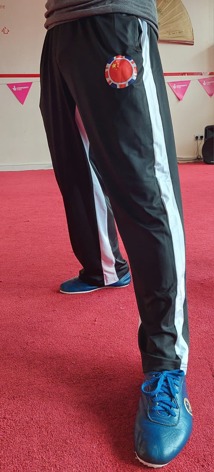 Thumbnail: NEW Black/White Silk Training Pants