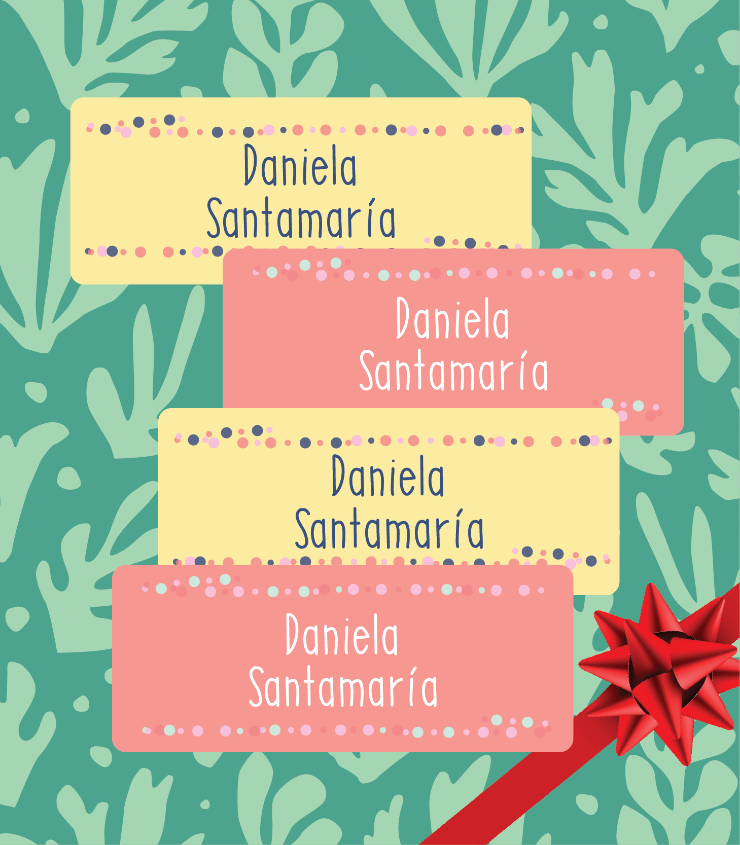 Etiqueta Regalos Confetti