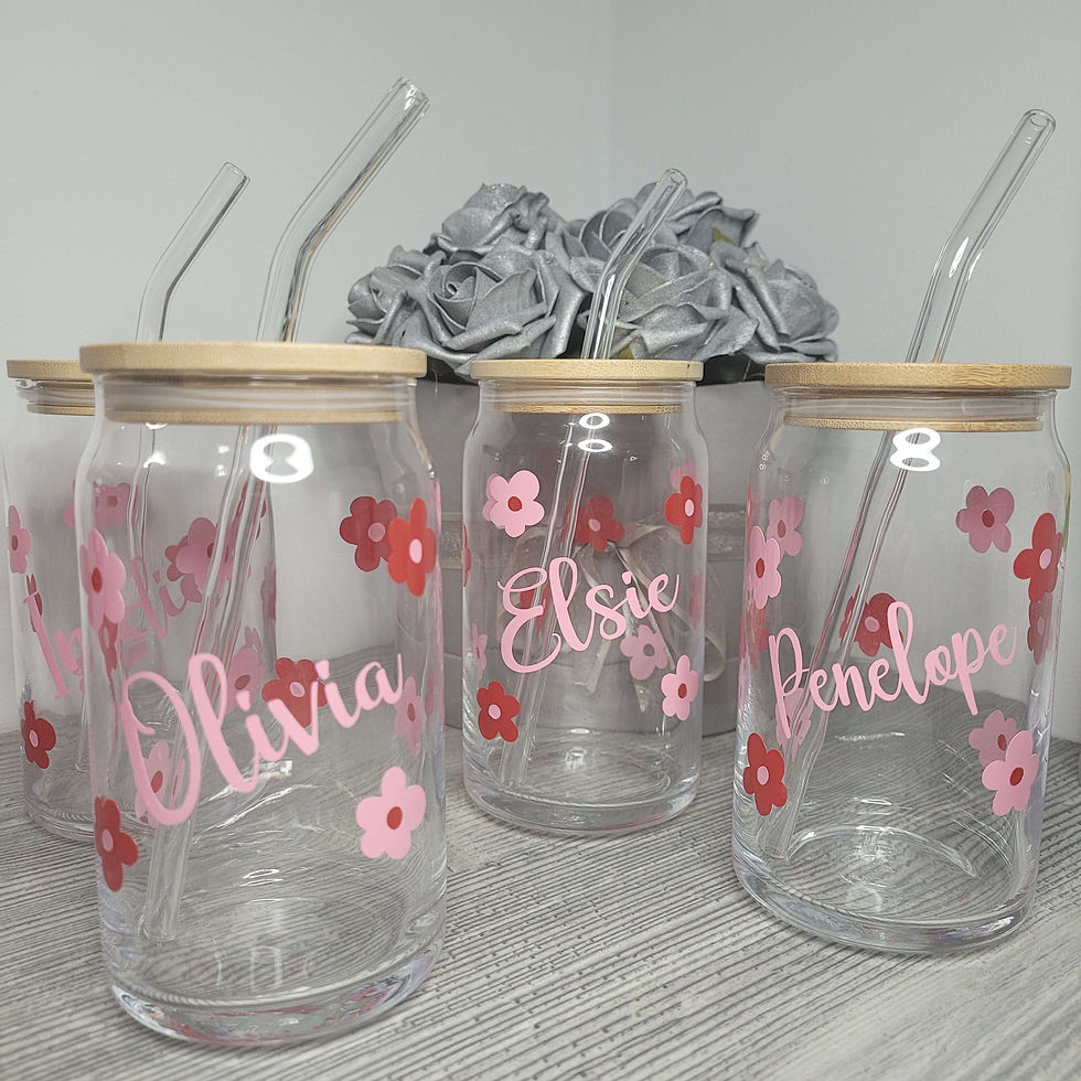 Thumbnail: Glass cup with straw 