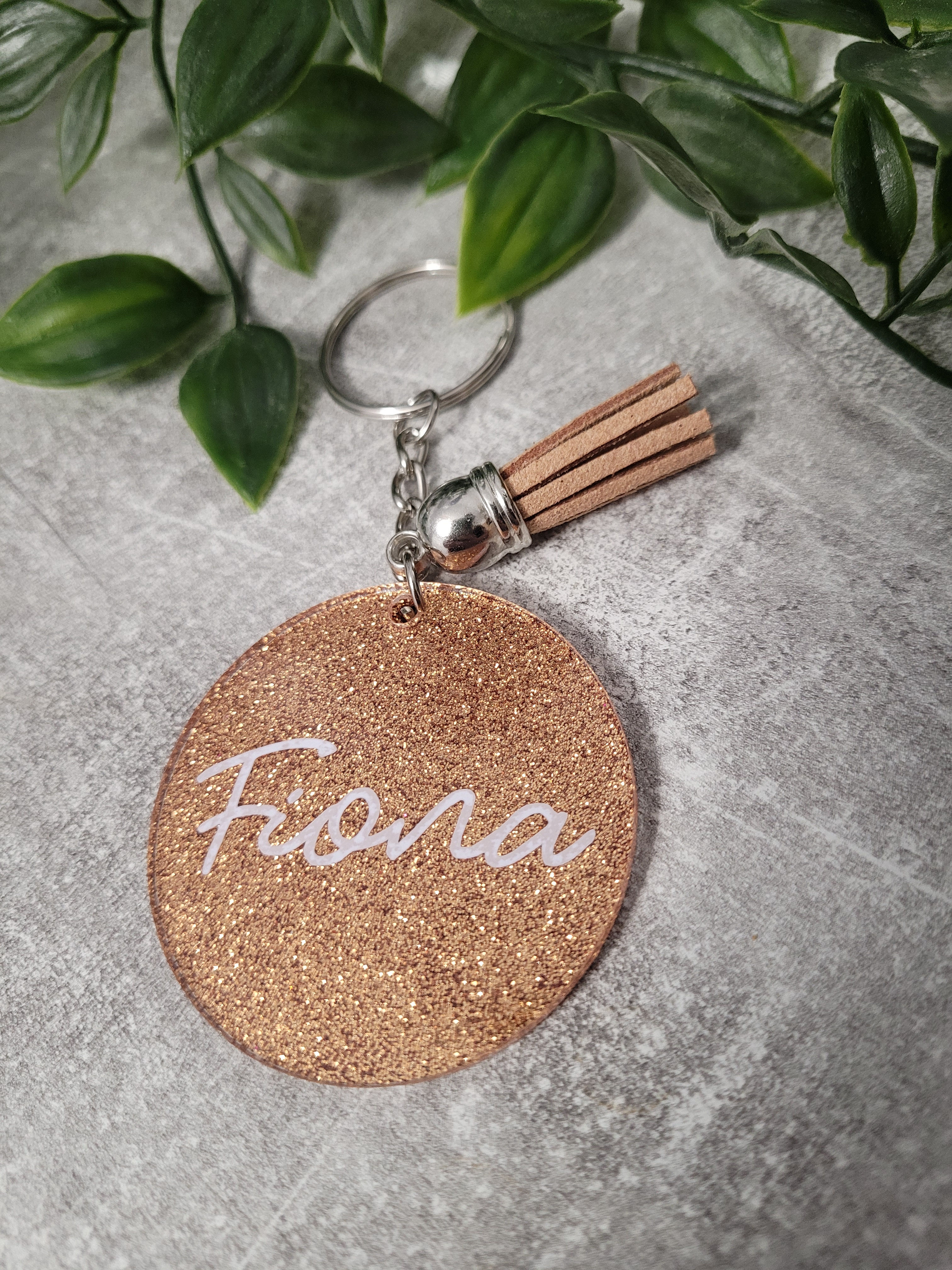 Glitter keyrings 