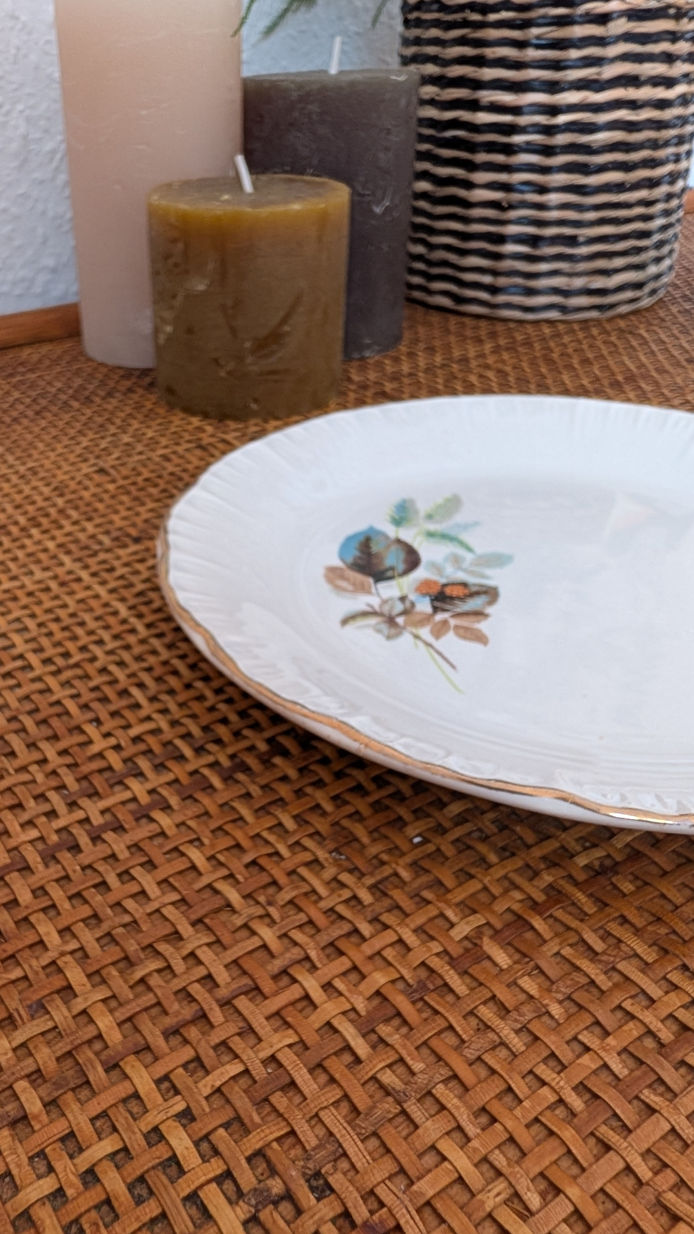 Ensemble de 9 assiettes à dessert "Campagne" Digoin