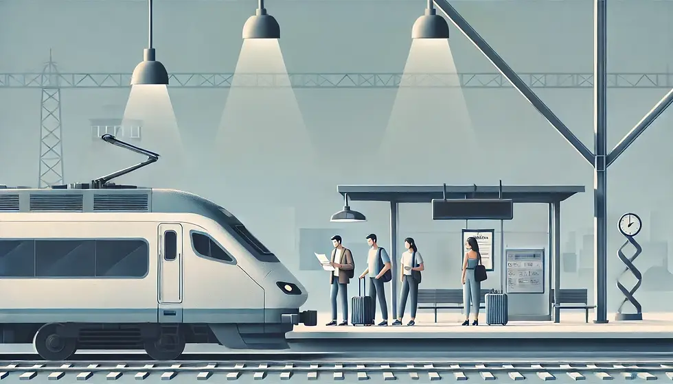 tren llegando a estación