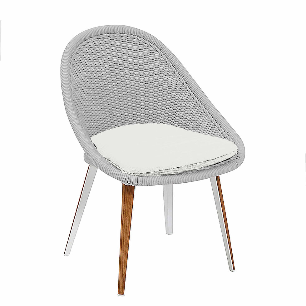 Thumbnail: Dino Dining Side Chair Rope Teak Leg