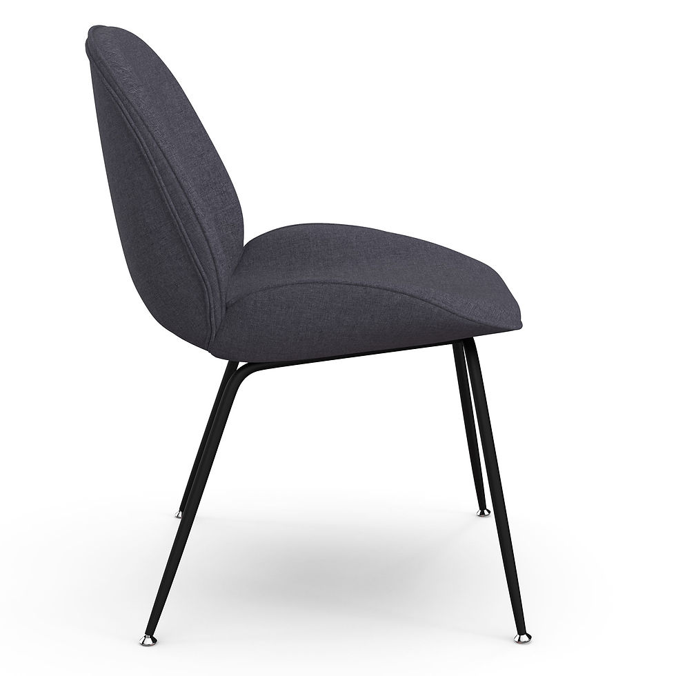 Thumbnail: Biza Fabric Black Dining Chair (Set of 2)