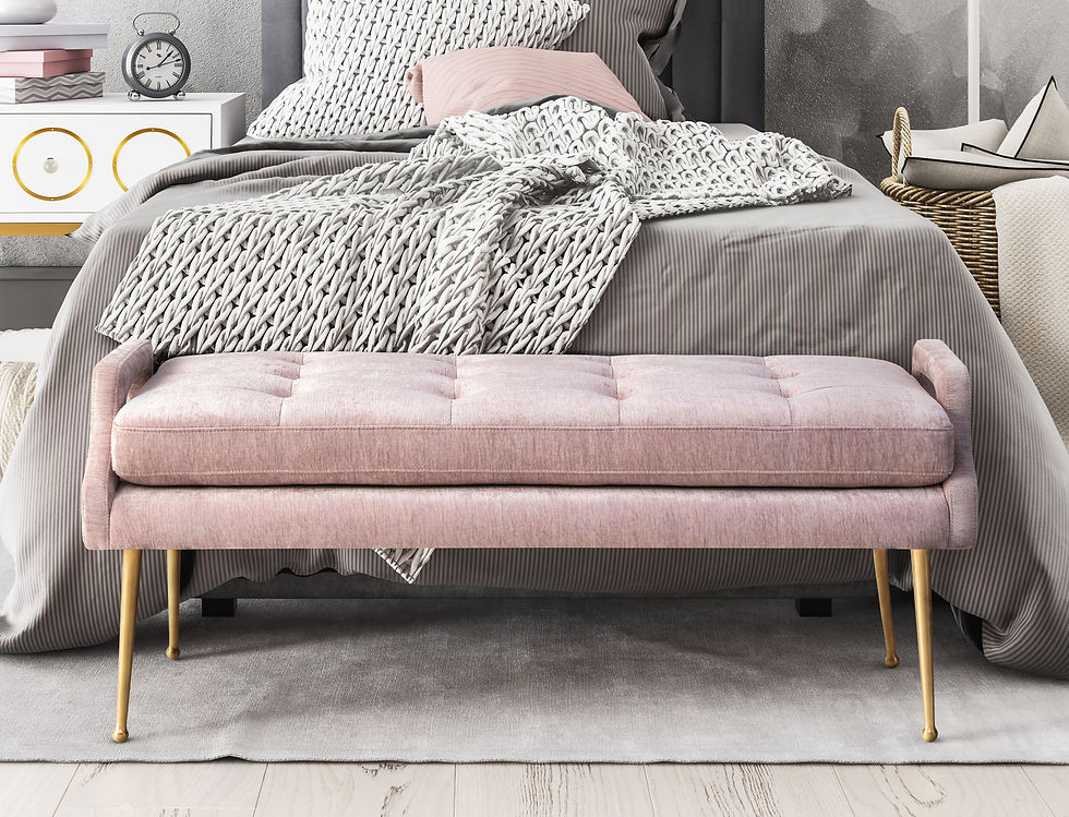 Thumbnail: Eileen Slub Velvet Bench (2 Colors)