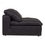 Thumbnail: CLAY ARMLESS CHAIR NUBUCK LEATHER BLACK