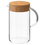 Thumbnail: Pitcher with lid, clear glass/cork51 oz