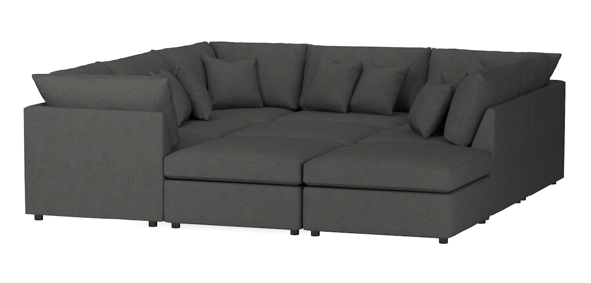 Beckham Pit Sectional Charcoal
