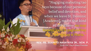 Fr. Nasataya reminds Dominican faithful: Do not take things for granted