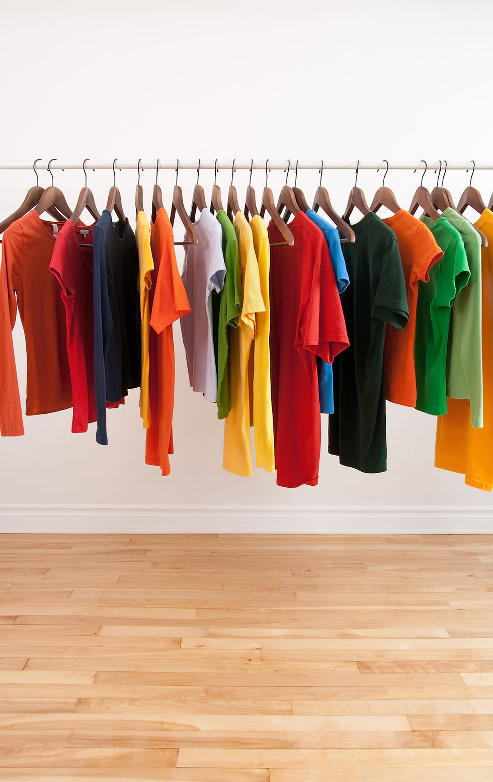Colorful Hanging Shirts