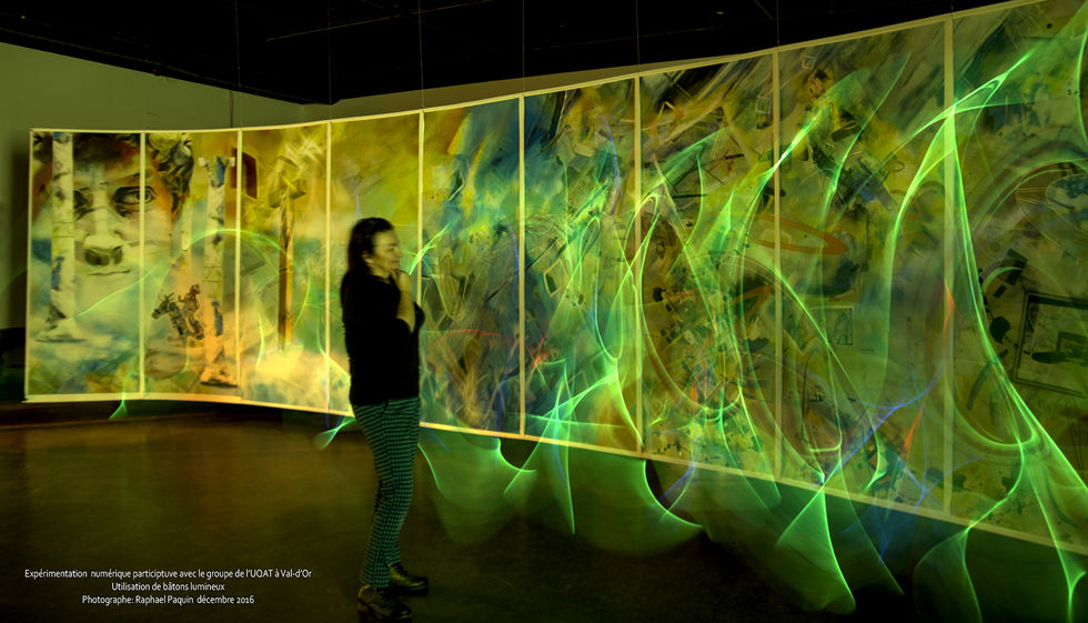 Fresque "FACE À L'IMAGE"
8 pi. x 43 pi. avec "light painting"