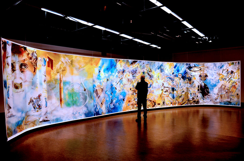 Fresque avec spectateur