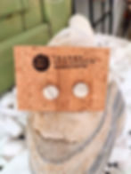 Thumbnail: Ceramic "Marble" Earrings Circle