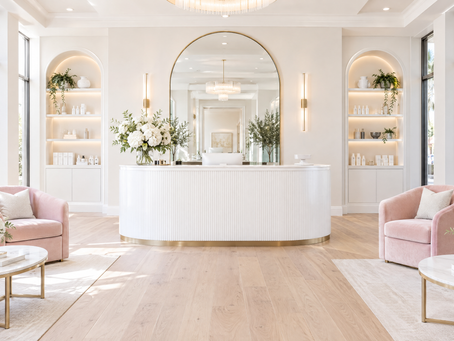 Bright med spa reception serving Zelienople and Harmony, PA