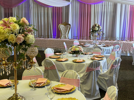 "Romantic outdoor wedding decor by Event Planning Salinas featuring floral centerpieces, elegant table setups, and premium rental services in Salinas, California." "Vibrant quinceañera celebration with custom balloon arches, themed decorations, and stylish rentals by Event Planning Salinas in Salinas, CA." "Whimsical baby shower setup with soft pastel décor, table arrangements, and event rentals by Event Planning Salinas, serving Salinas, California." "Festive graduation party layout with themed balloon columns, branded decorations, and complete rental packages by Event Planning Salinas in Salinas."