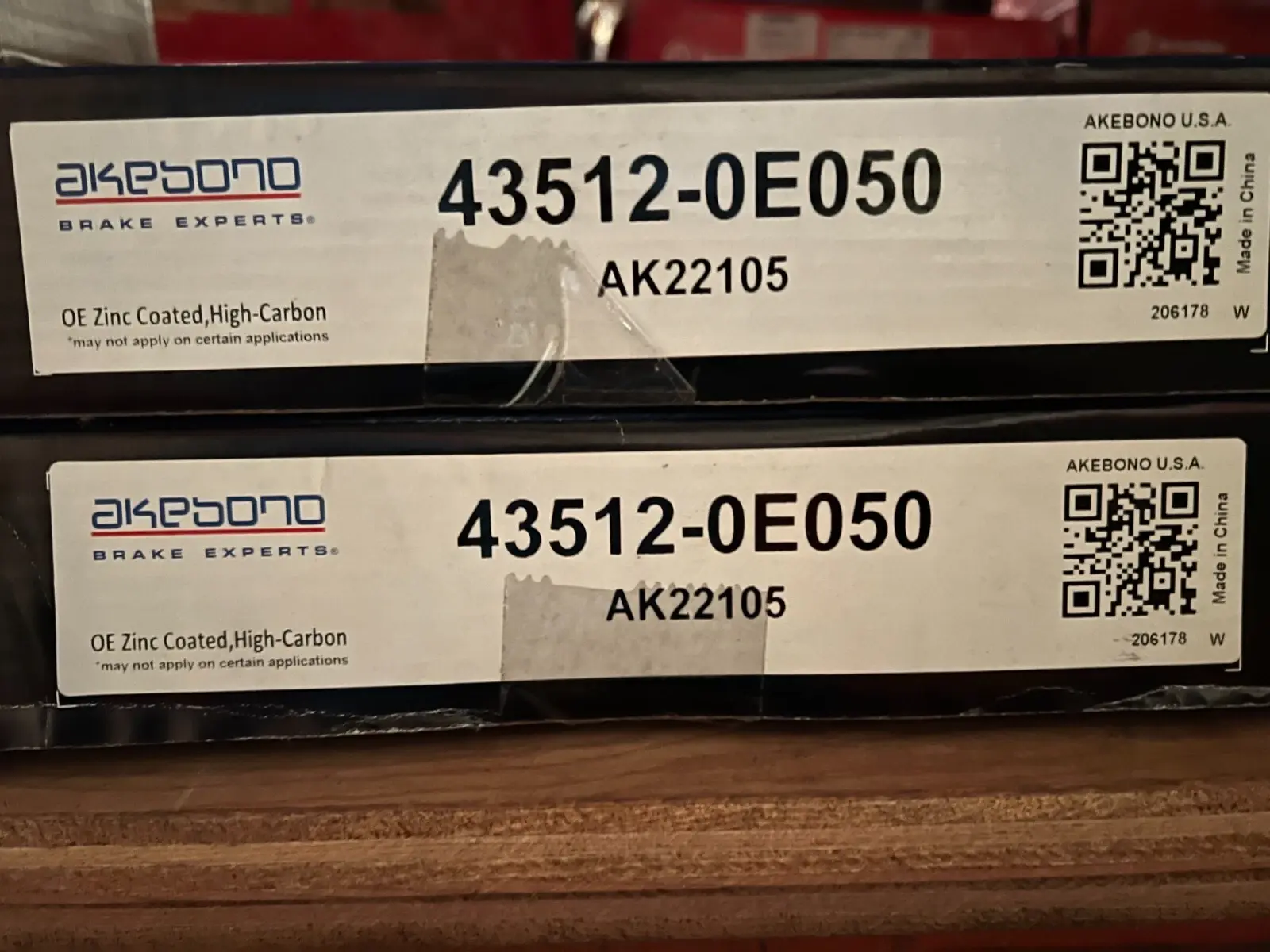 2X AKEBONO 43512-0E050 FRONT BRAKE DISCS NIB FITS 2016-2022 LEXUS RX350 RX450H