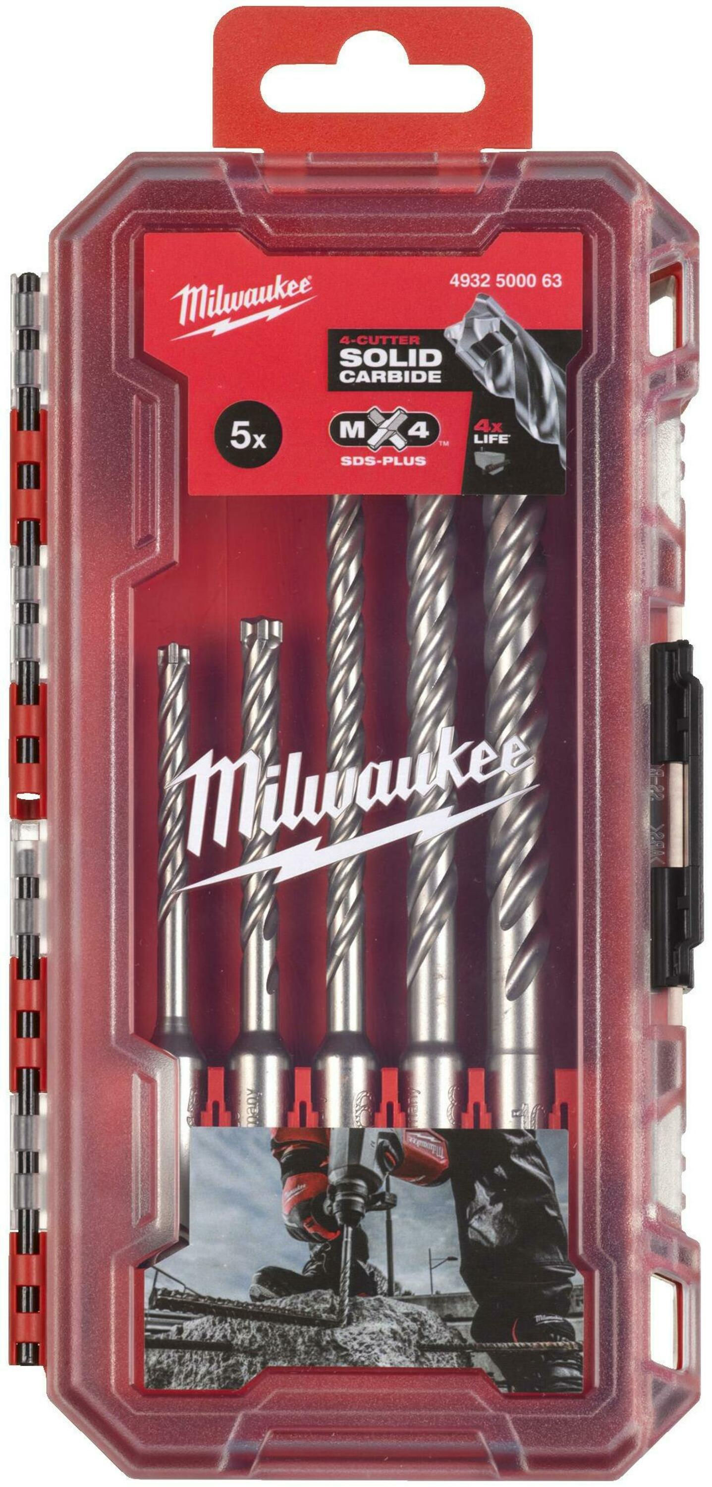Набір бурів SDS-PLUS MX4 PACKOUT Set 1 5шт. Milwaukee 4932500063