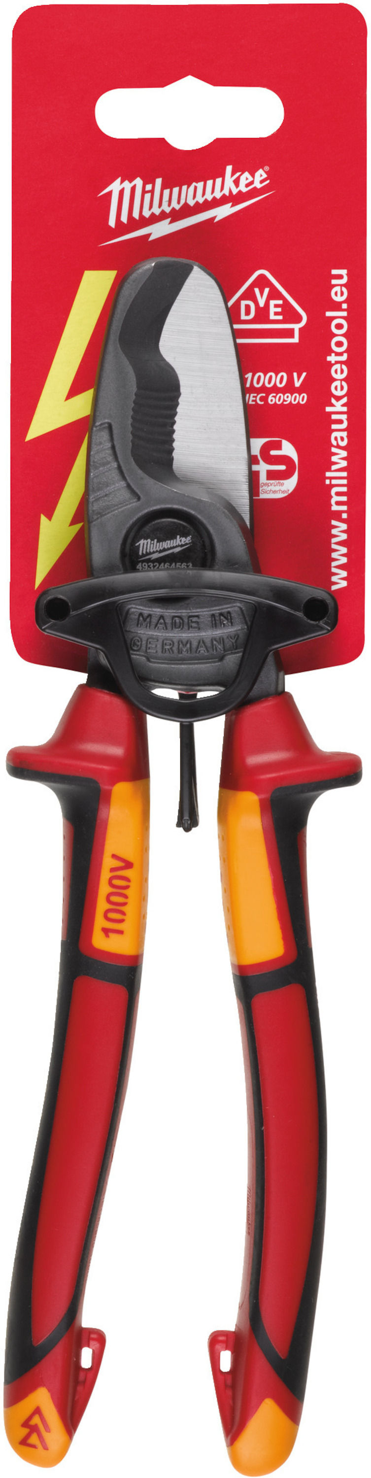 Кабелеріз VDE діелектричний, 210мм Milwaukee 4932464563, придбати у офіційного дилера у Житомирі.