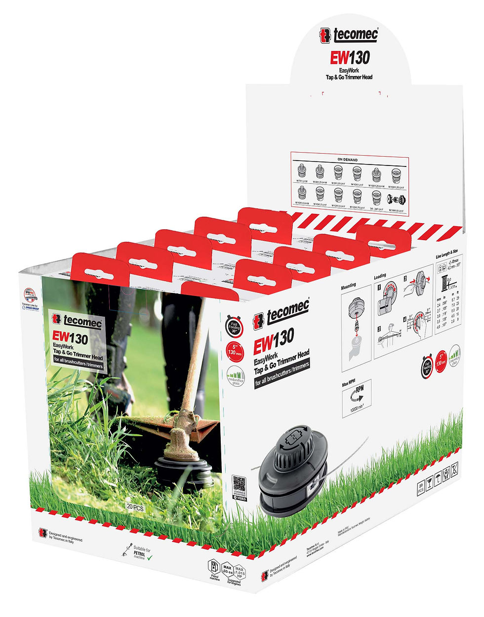 Прев'ю: Косильна головка Tap & Go HD EW D130 M10x1 LH.F, M12x1,5 LH.F Oleo-Mac 50739004
