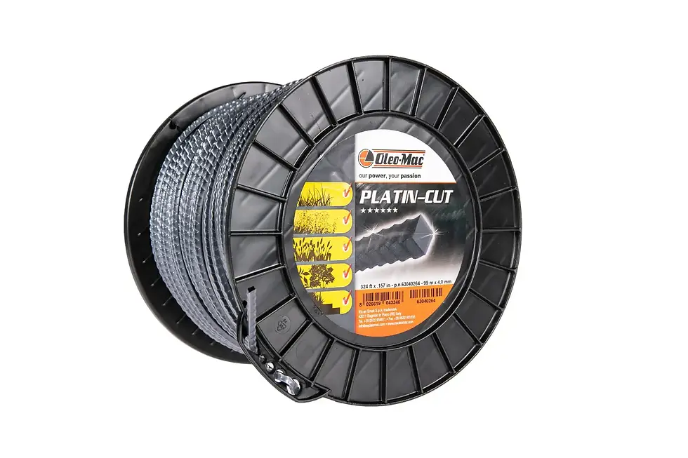 Струна косильна PLATIN CUT 4 мм х 99 м, квадратна, КОТУШКА Oleo-Mac 63040264
