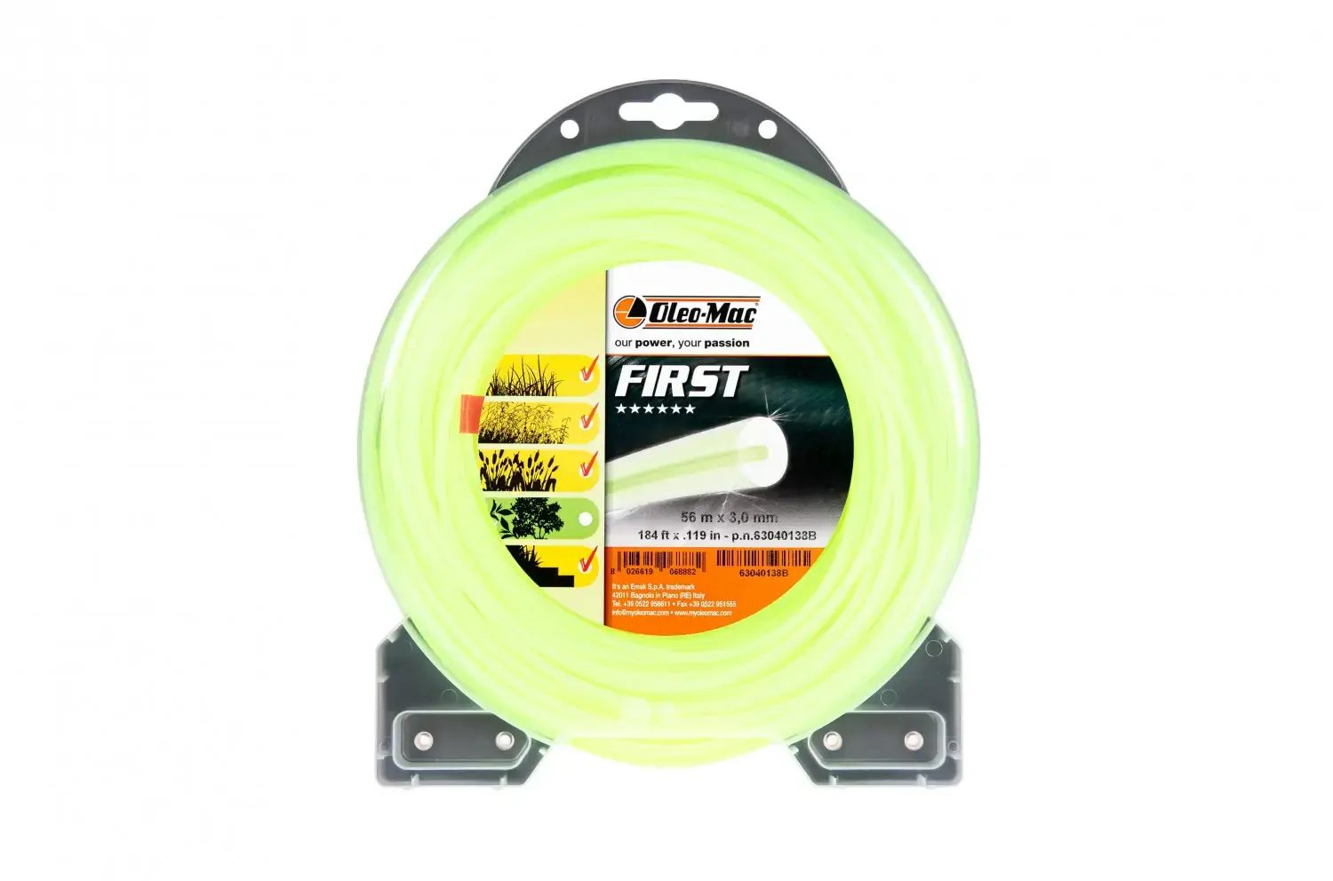 Косильна струна FIRST 3 мм х 56 м кругла Oleo-Mac 63040138