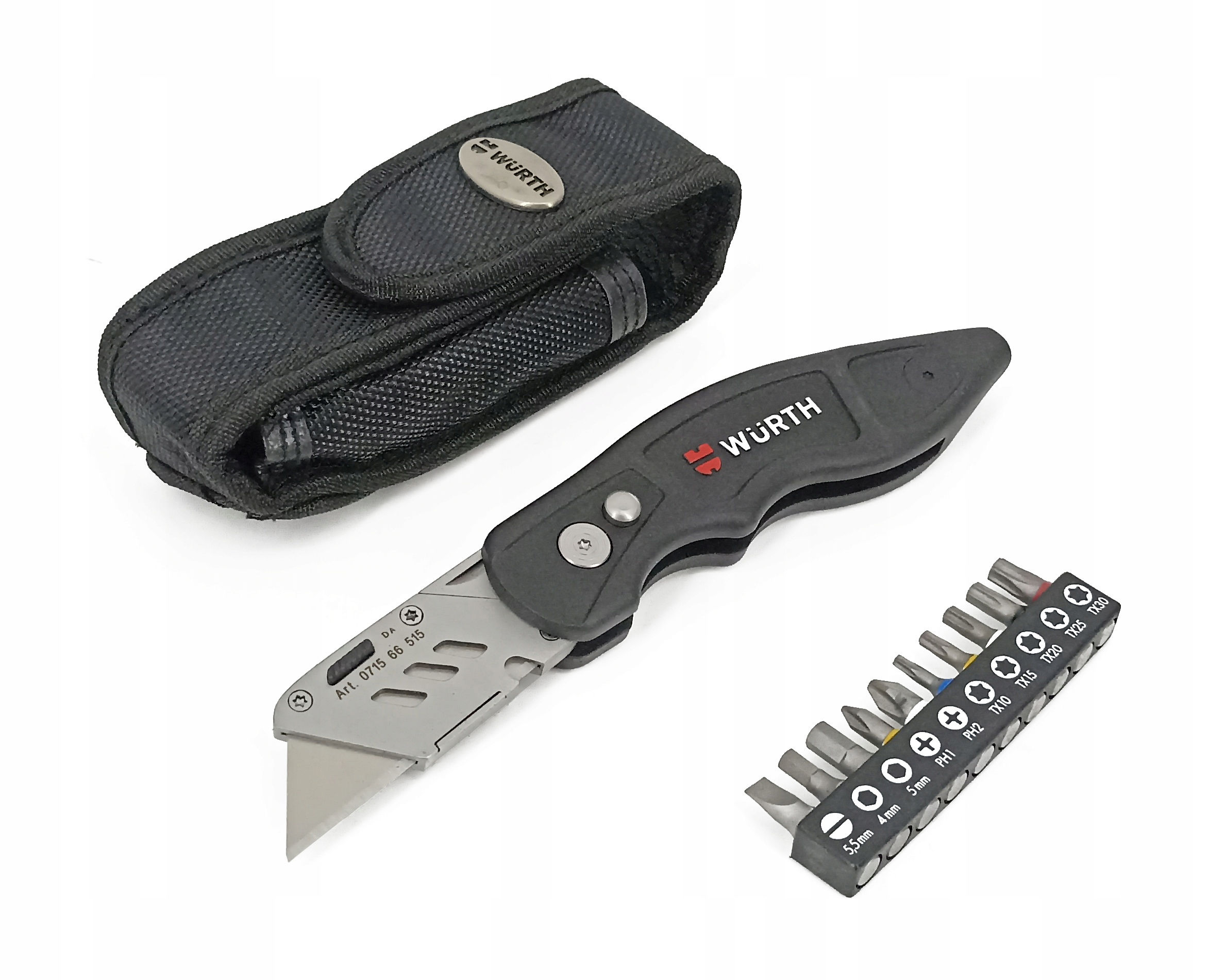 Ніж з бітотримачем, та набором біт Wurth 071566516