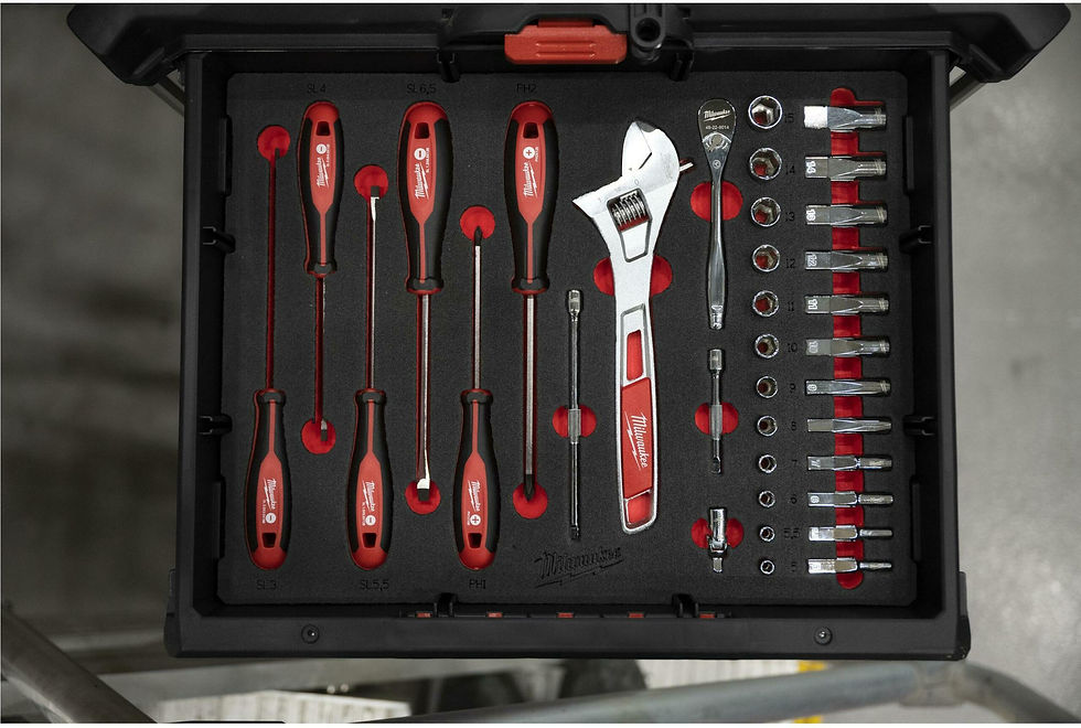 Прев'ю: Ложемент з головками 1/4" та викрутками для PACKOUT™ Milwaukee 4932480717