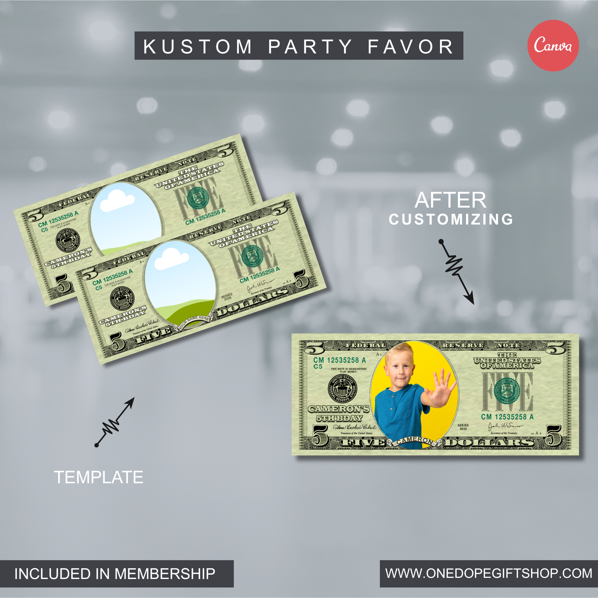 $5 Play Bill Canva Template