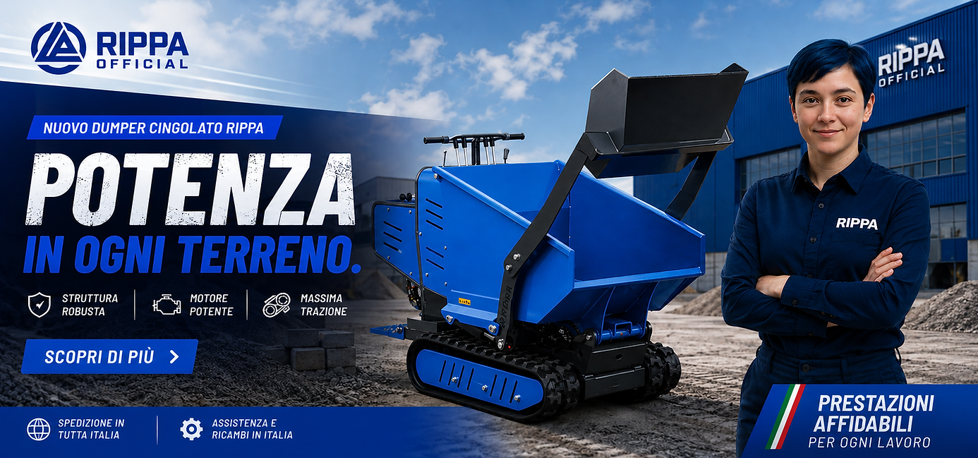 Mini dumper cingolato Rippa RD06 per trasporto materiali