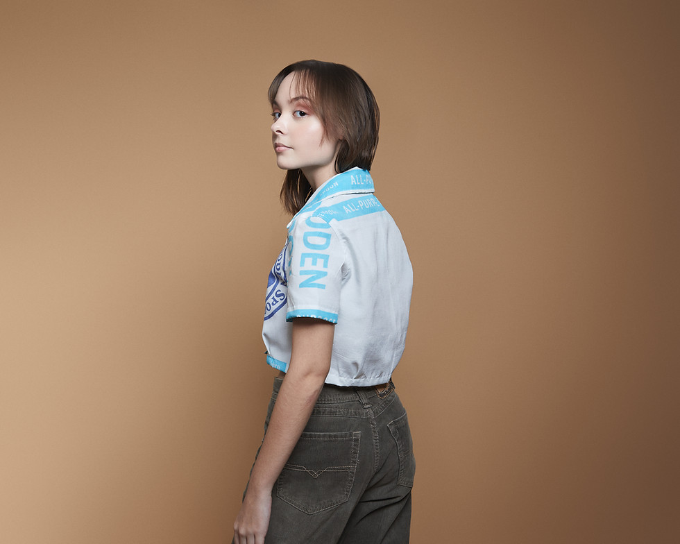 Thumbnail: Blue Wooden Spoon Cropped Polo