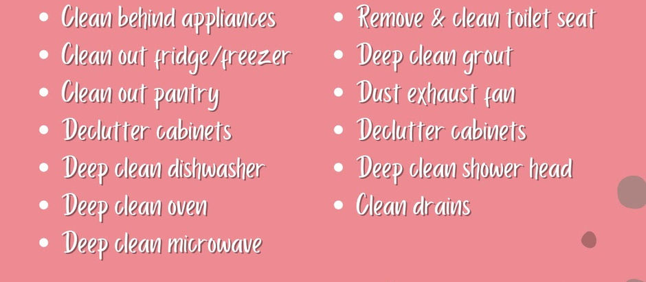 Spring Cleaning Checklist