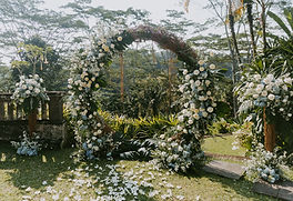 Dream Weddings In Bali. Villa Bukit Naga jungle ceremony set-up