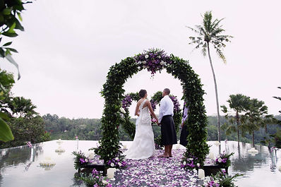 Lida & Elisara's spectacular water wedding ceremony in Ubud